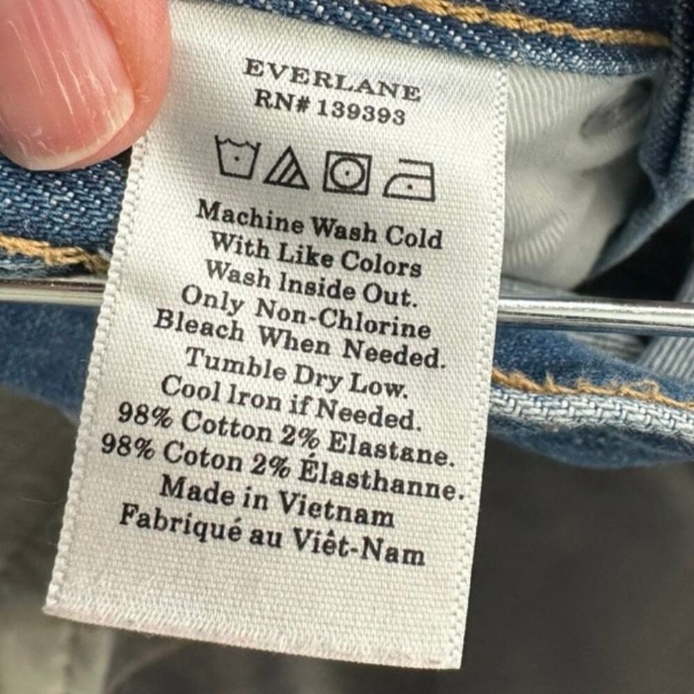 Everlane The Authentic Stretch Medium Wash High Rise Skinny Denim Jeans Size 24 - Picture 7 of 7
